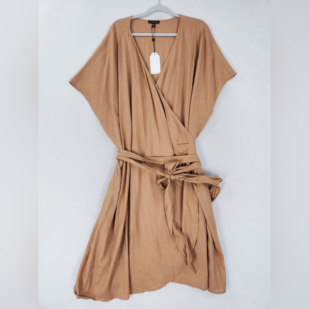 Universal Standard Linen Wrap Around dress 2x (26-28)